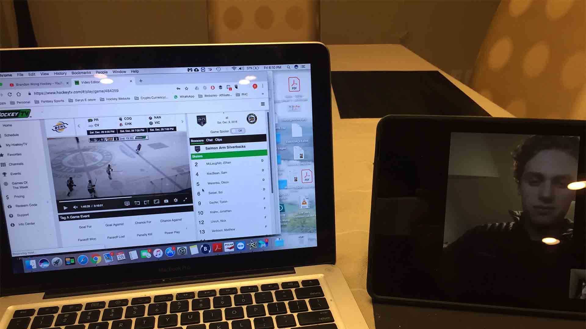 Online coaching video shift analysis