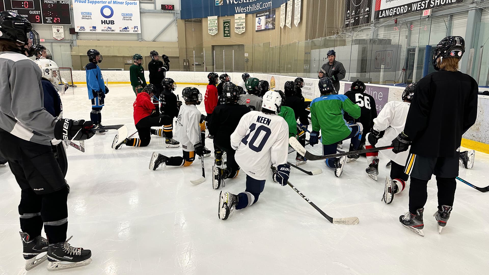 BW Hockey team session on the ice